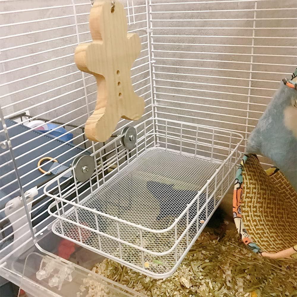 Plataforma para jaula de mascotas WOLEDOE 24.9x16cm Metal Blanco
