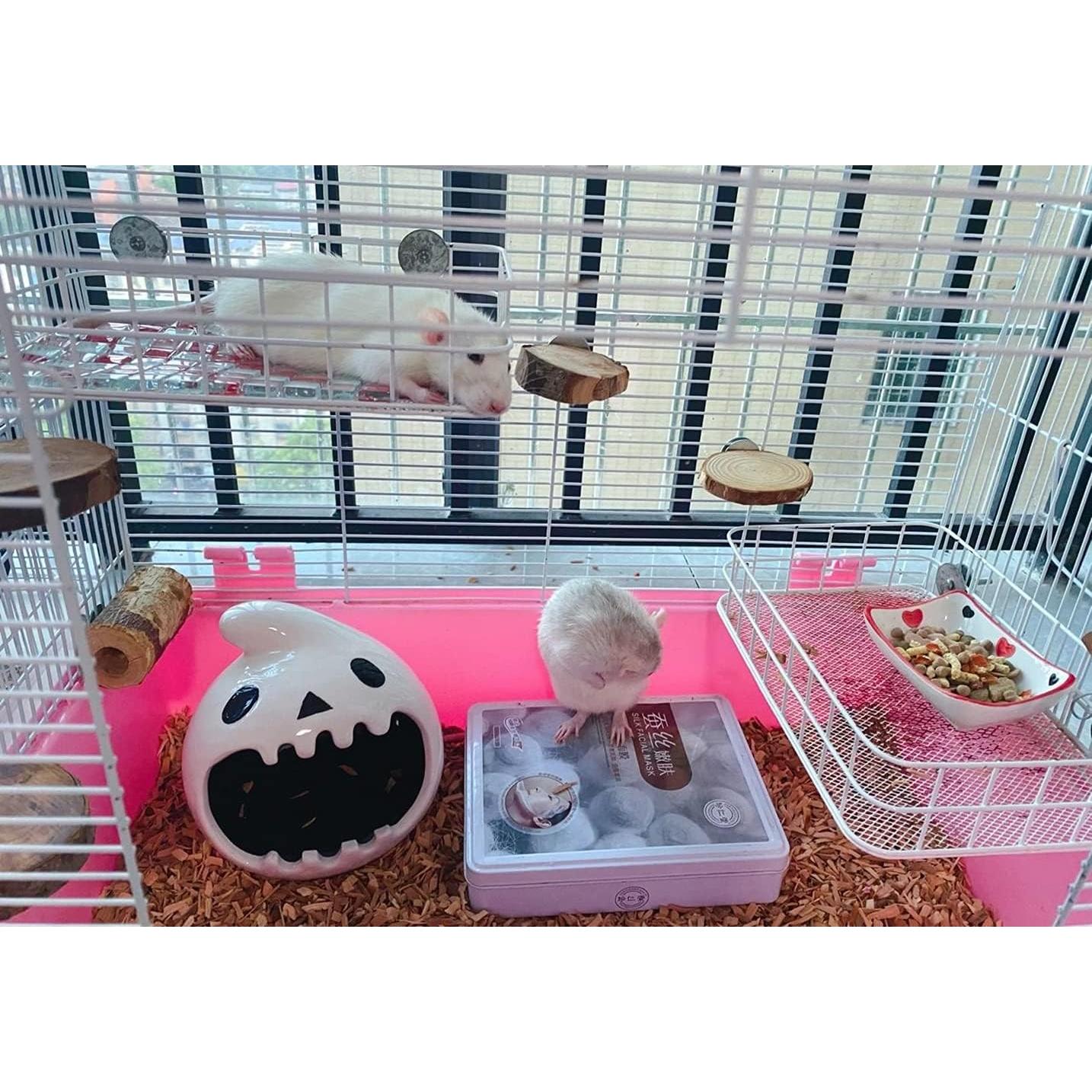 Plataforma para jaula de mascotas WOLEDOE 24.9x16cm Metal Blanco