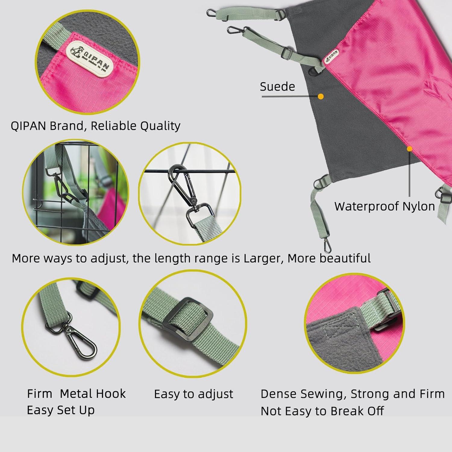 Hamaca para Gato QIPAN Extra Grande 66x51 cm Reversible Rojo