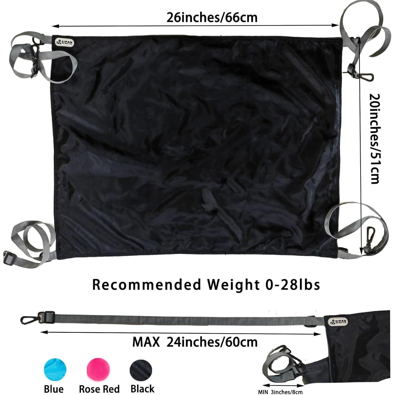 Hamaca para Gato QIPAN Extra Grande 66x51 cm Reversible Rojo