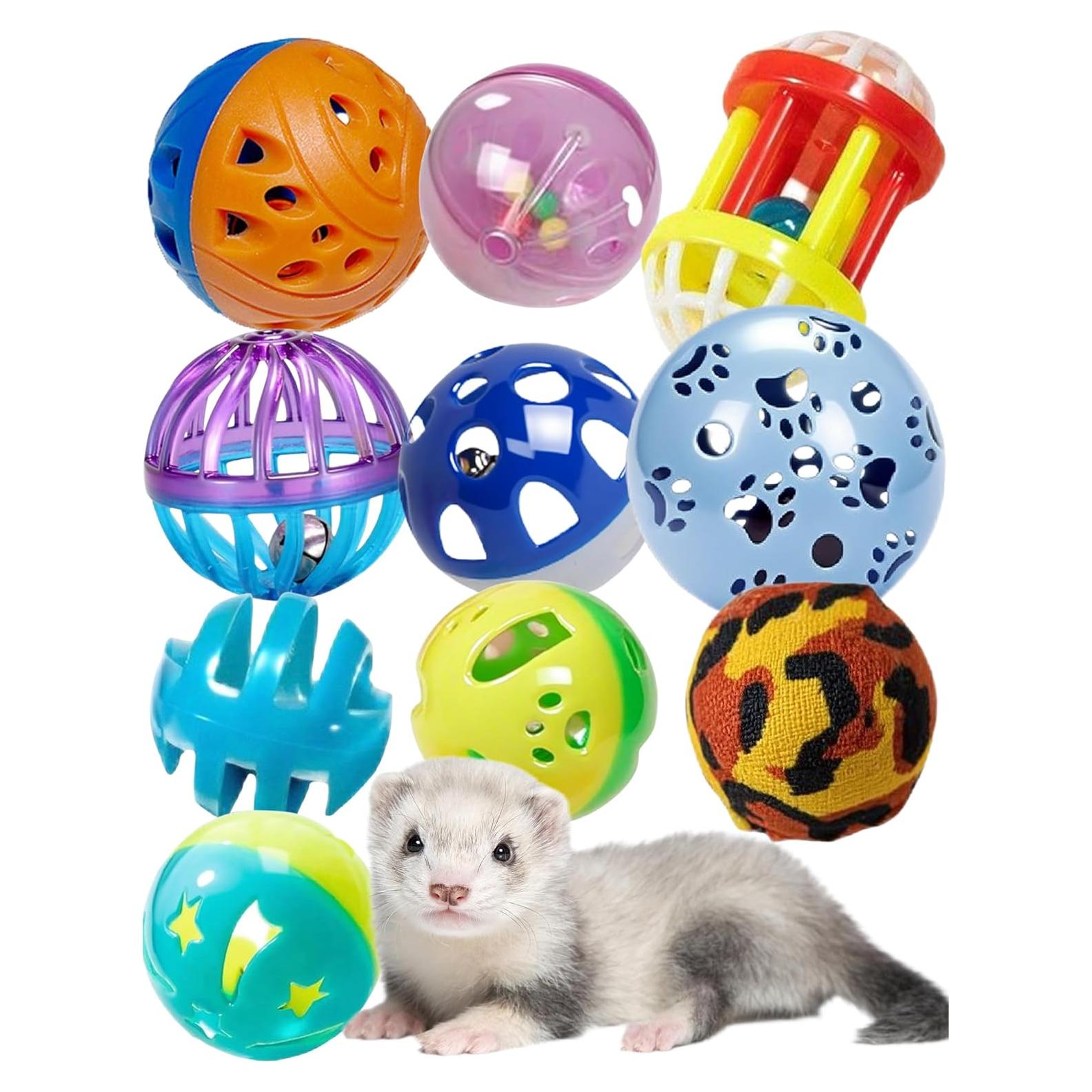 Conjunto de 10 Juguetes para Hurones HEUHAI - Estimulantes y Coloridos