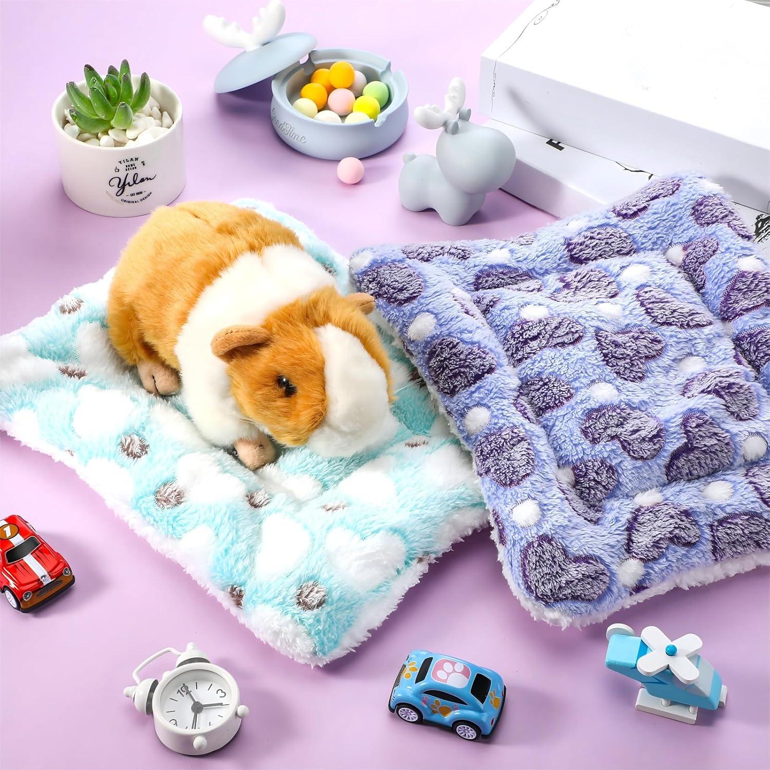 Camas para Cobayas Jetec 3 Pcs Suaves Corazones 26x28 cm