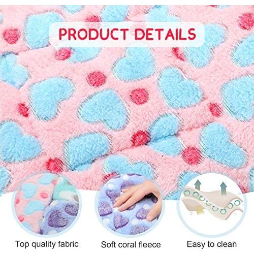 Camas para Cobayas Jetec 3 Pcs Suaves Corazones 26x28 cm