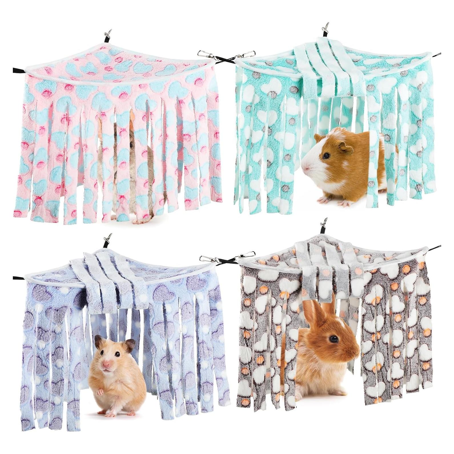 Huwena 4 Escondites para Cobayas Corazón 42x30x30 cm