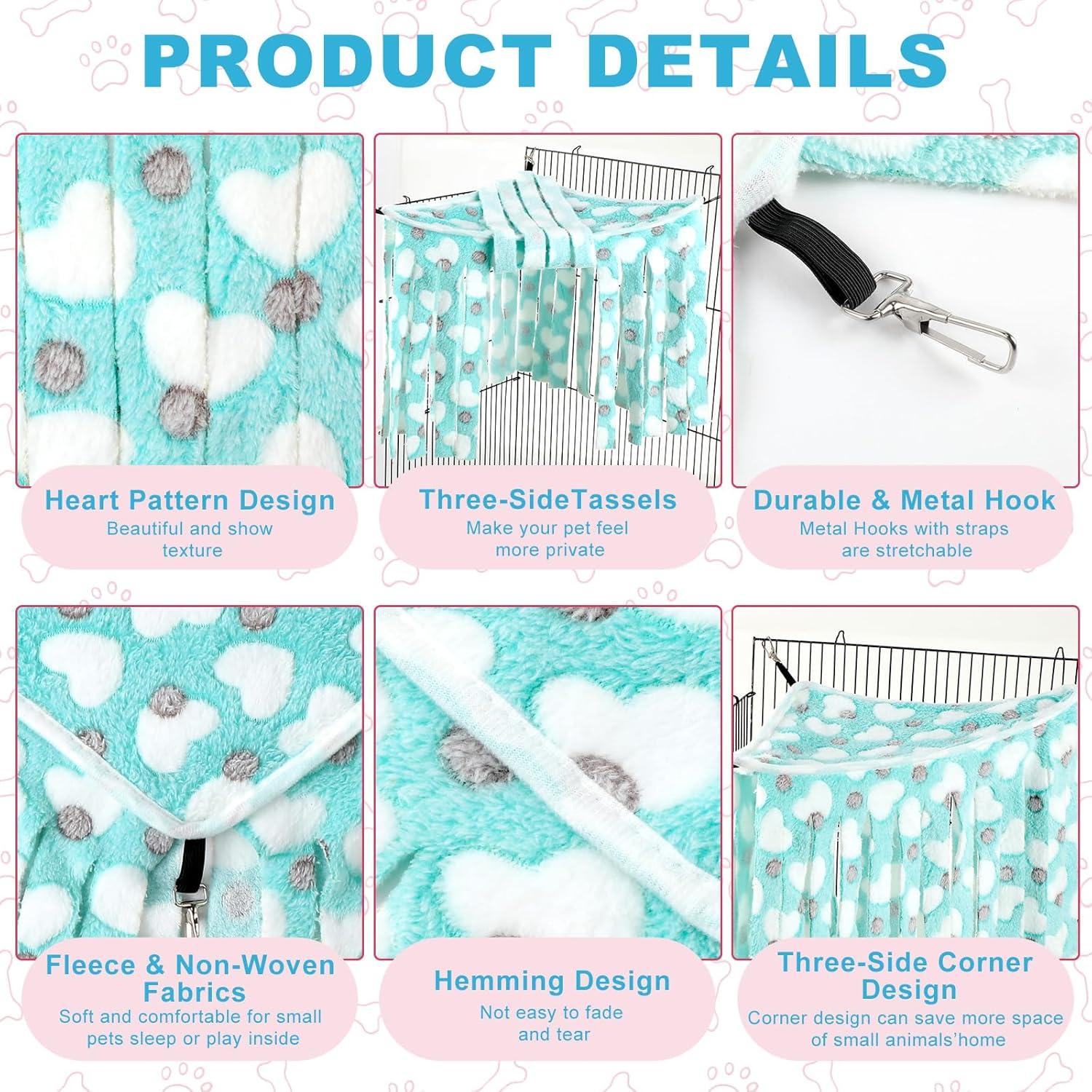 Huwena 4 Escondites para Cobayas Corazón 42x30x30 cm