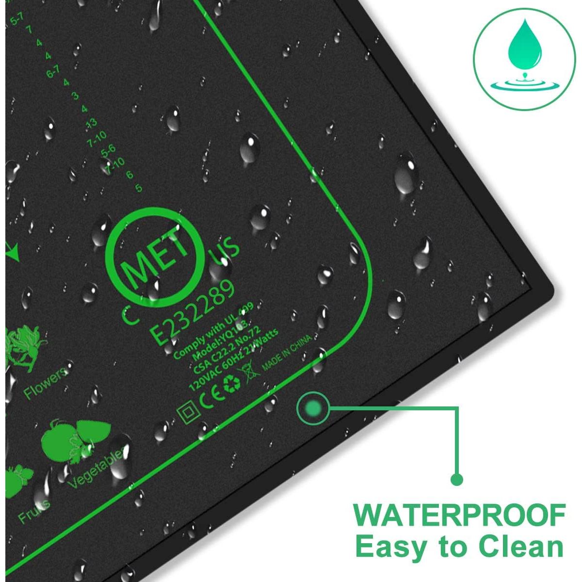 Alfombrillas térmicas para plántulas Honghu 50.8x52.7cm - Paquete de 2