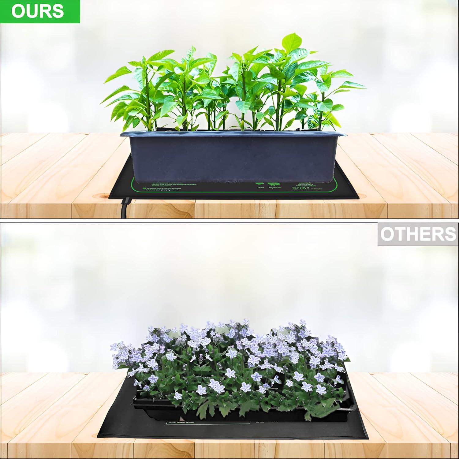 Alfombrillas térmicas para plántulas Honghu 50.8x52.7cm - Paquete de 2