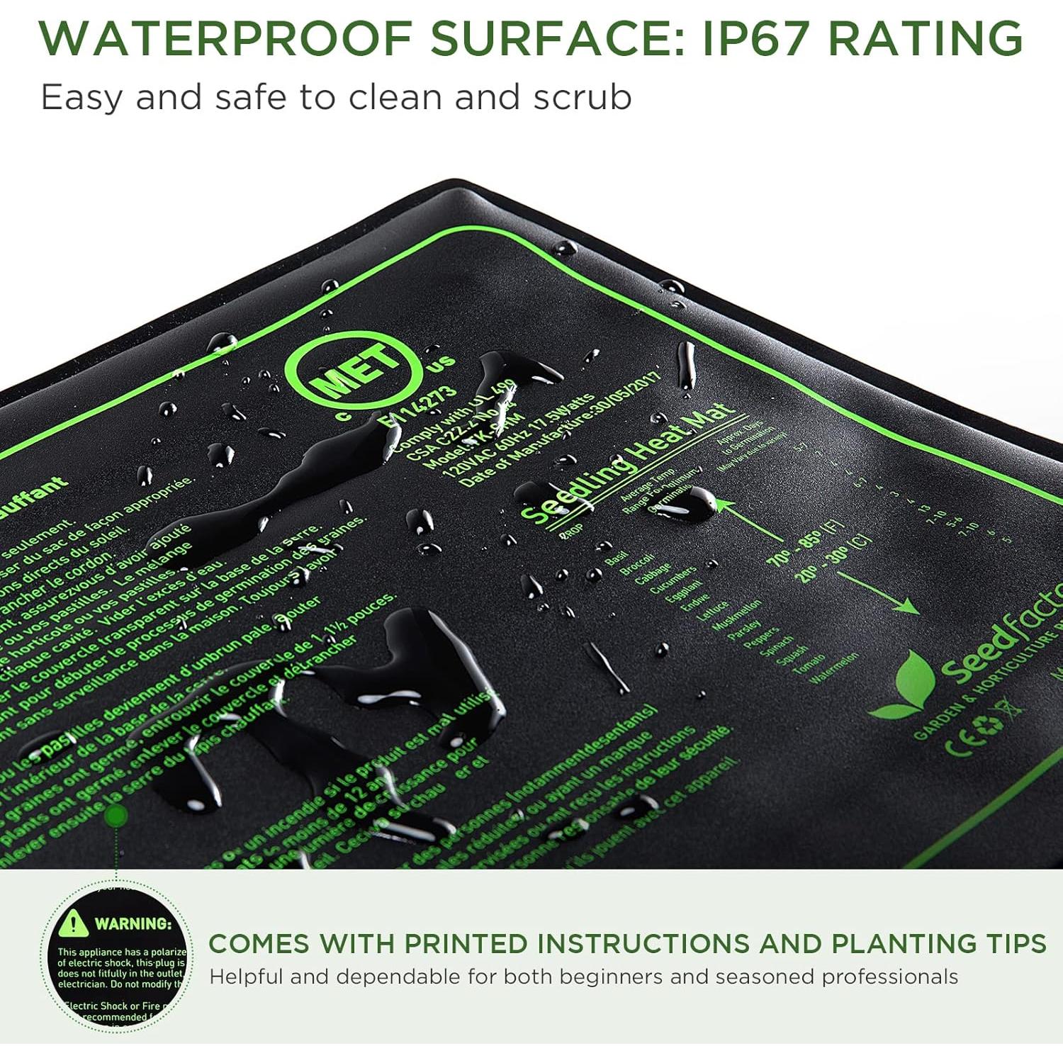 Conjunto de Termostato Digital y Almohadilla Térmica Seedfactor 10x20 cm