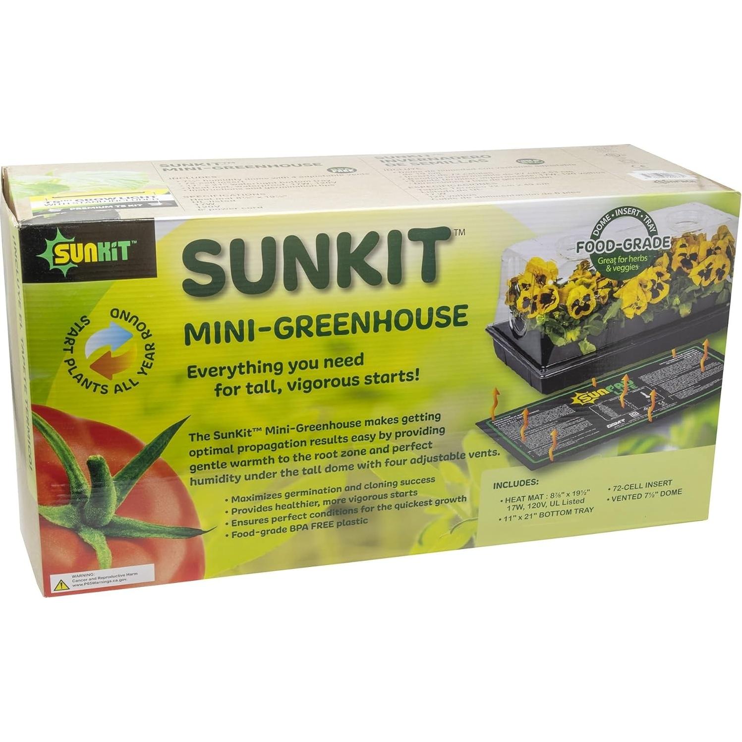 Kit Invernadero Mini SUNPACK 10180 con Luz LED y Almohadilla Térmica