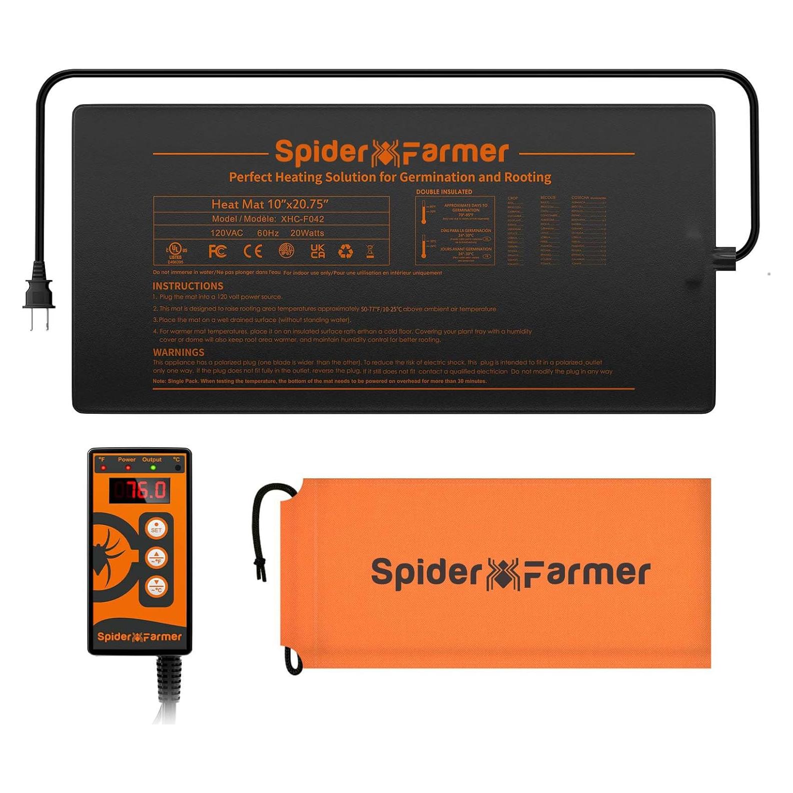 Kit Almohadilla Térmica Spider Farmer 52.7x25.4cm con Termostato