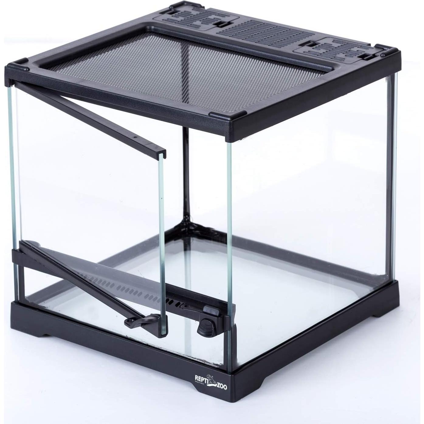 Terrario de Vidrio REPTIZOO 20x20x20cm para Reptiles