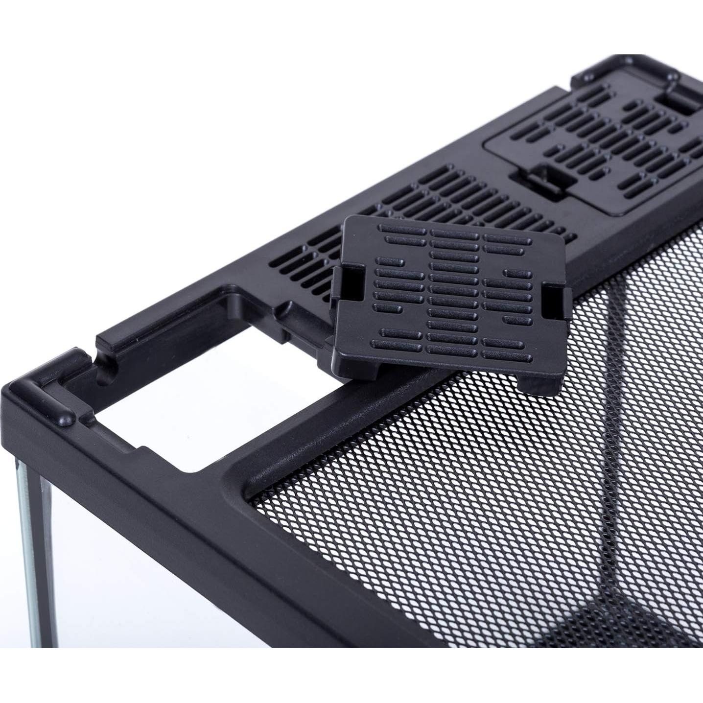 Terrario de Vidrio REPTIZOO 20x20x20cm para Reptiles