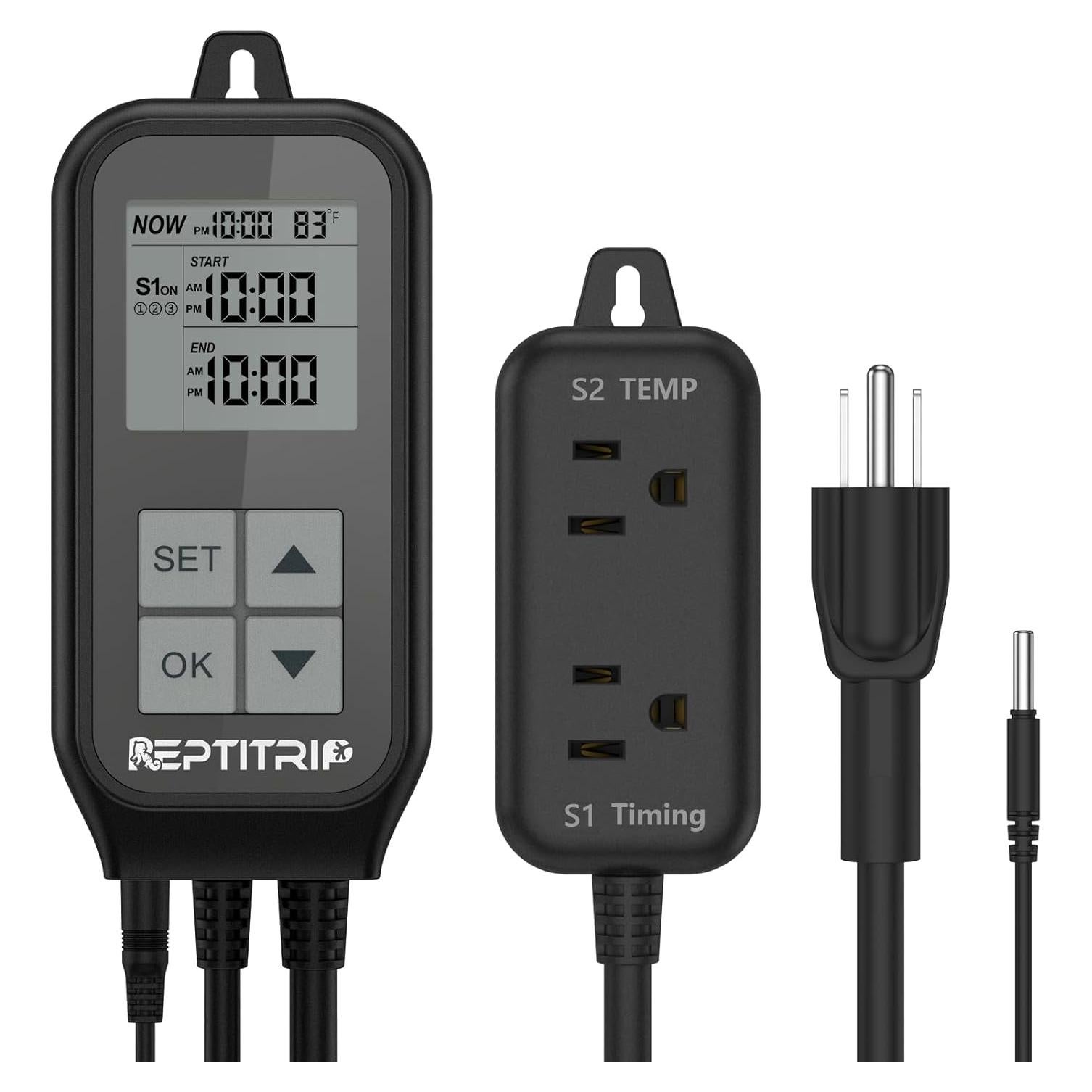 Termostato para Reptiles REPTITRIP SOP24 con Temporizador y Termómetro