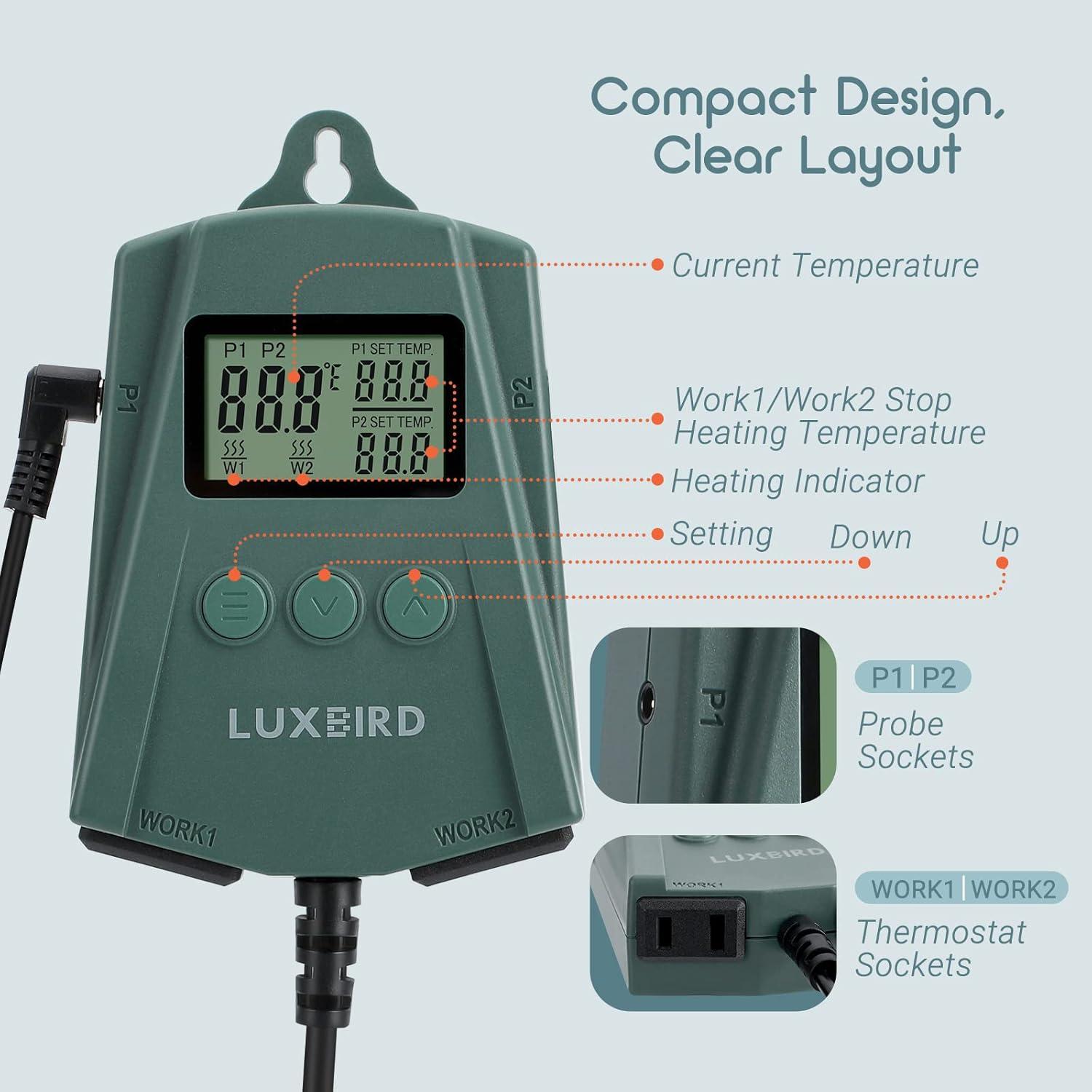 Controlador de Termostato Digital LUXBIRD LB-2SC 250W