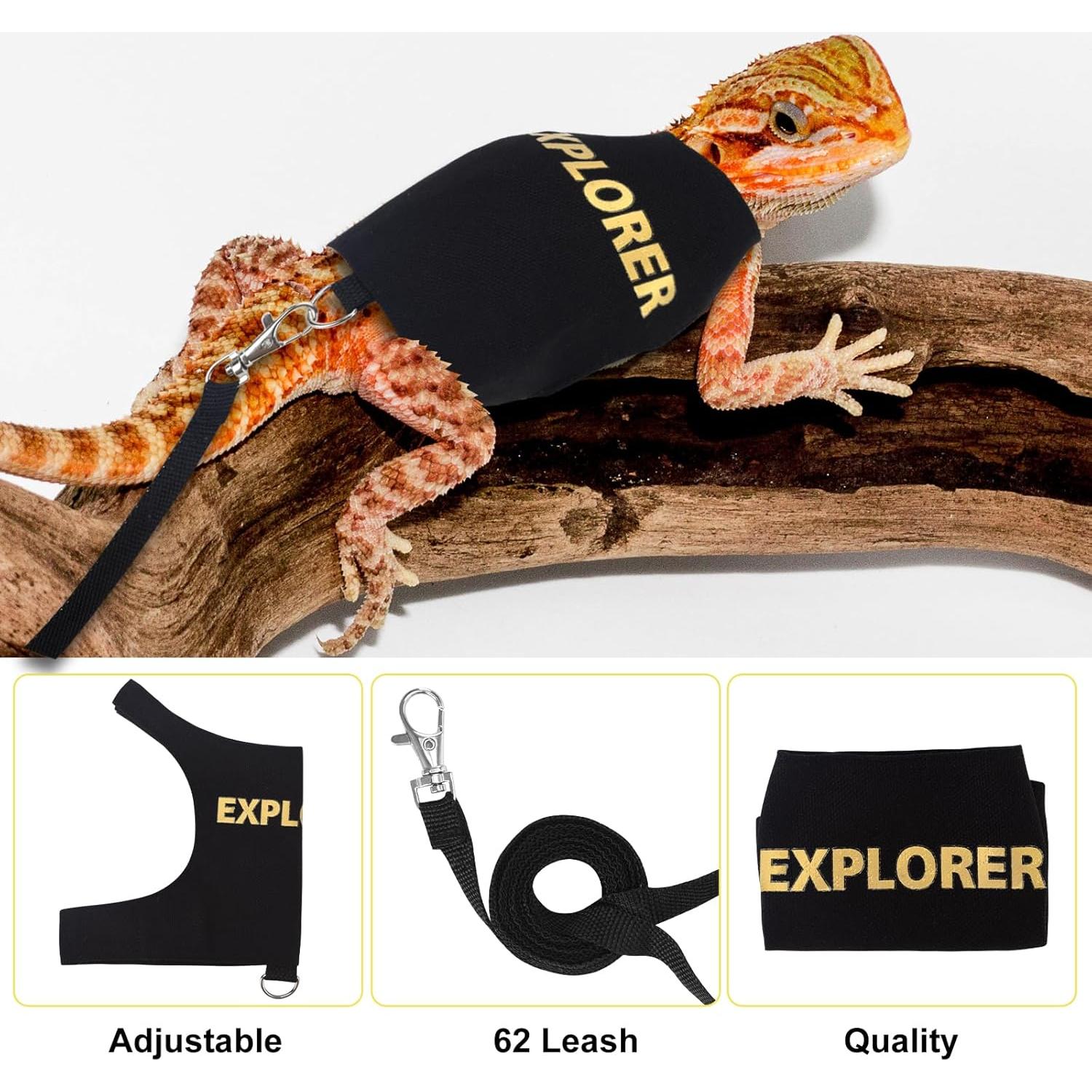 Correa y Arnés Ajustable POLKASTORE para Dragón Barbudo 1.52m