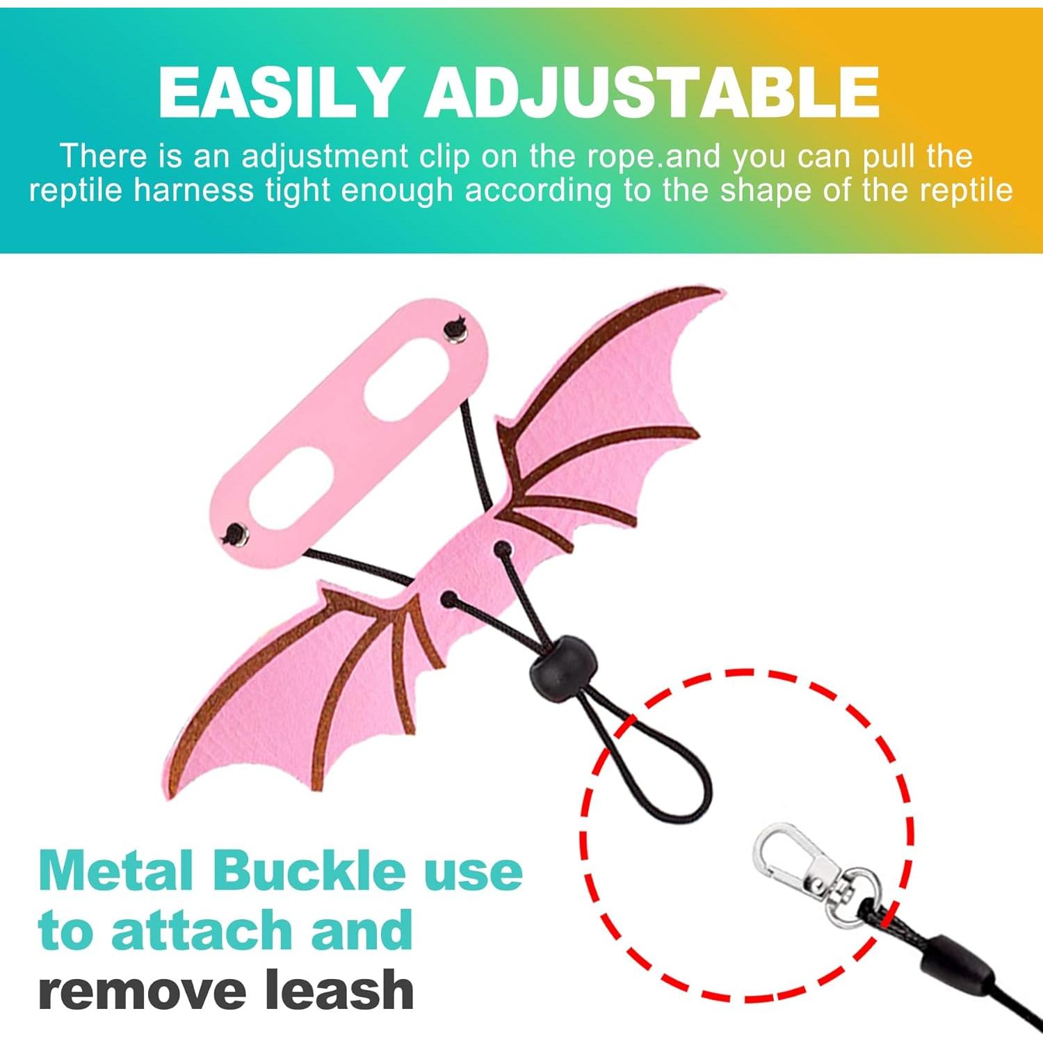 Juego de Correa y Arnés Ajustable KornaDoz para Reptiles S/M/L