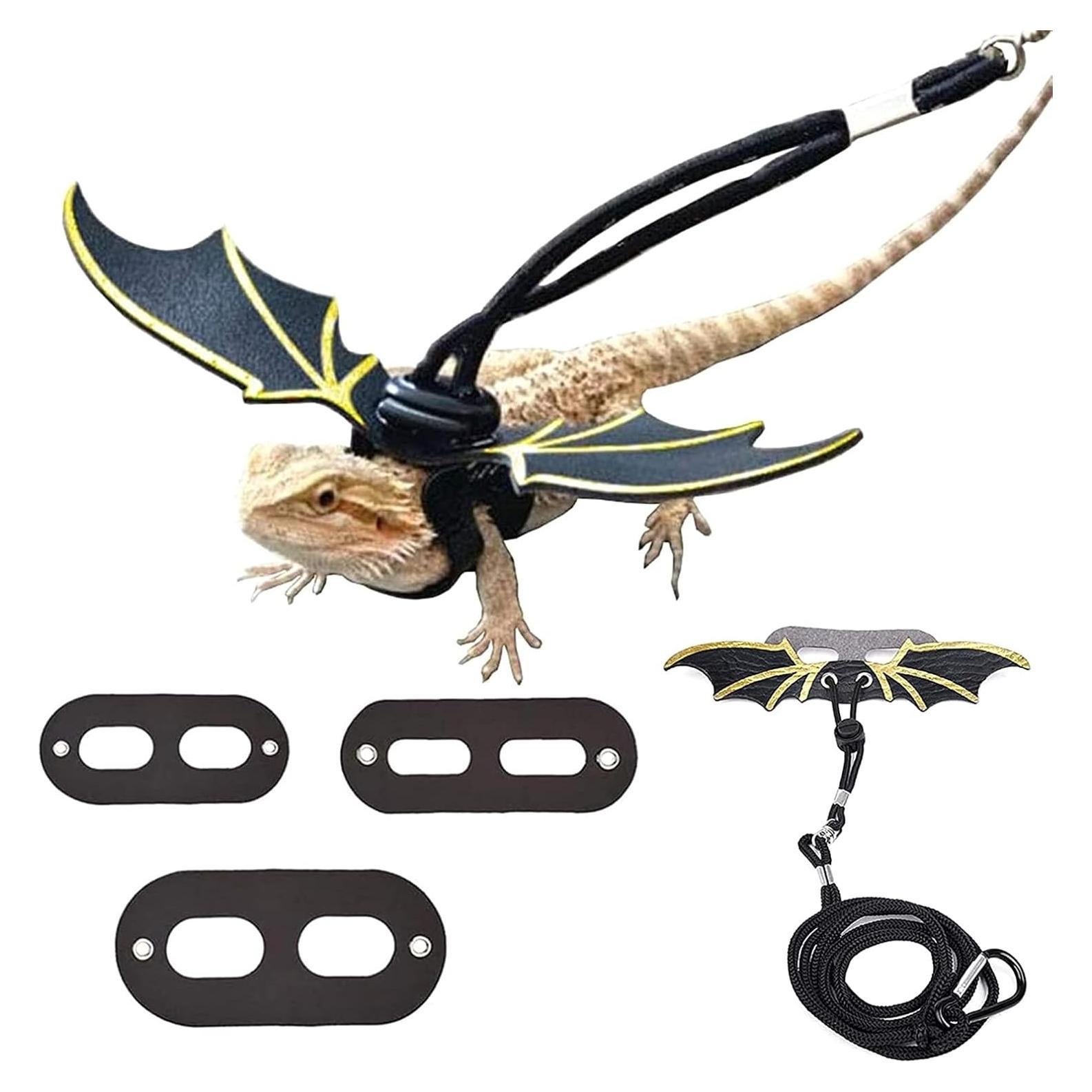 Conjunto Correa y Arnés Ajustable Hqkfuybl para Dragón Barbudo