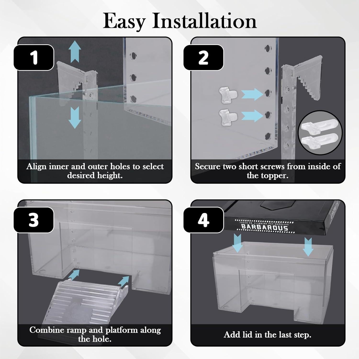 Plataforma de Sol para Tortugas Acuáticas xieketn 20cm PVC
