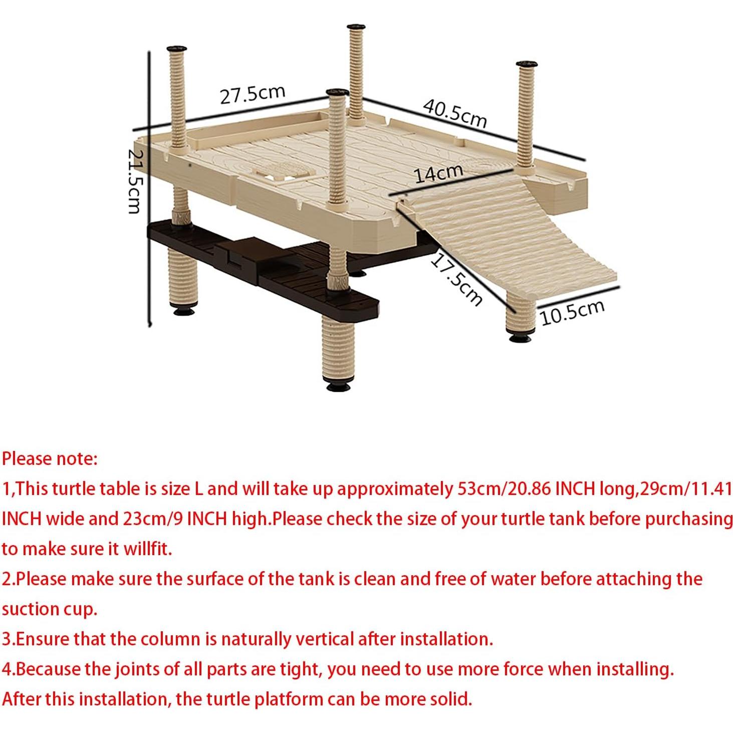 Plataforma Flotante para Tortugas AMZTEMU 53x29cm