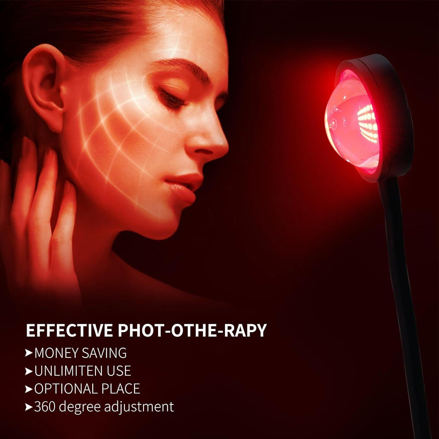 Terapia de Luz Roja WTINTELL 40 LEDs 660nm para Cuidado Facial