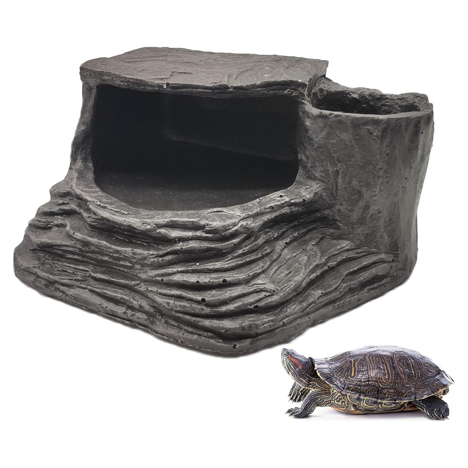 Plataforma de Sol para Tortugas Tfwadmx - Resina Natural 21x16.5cm