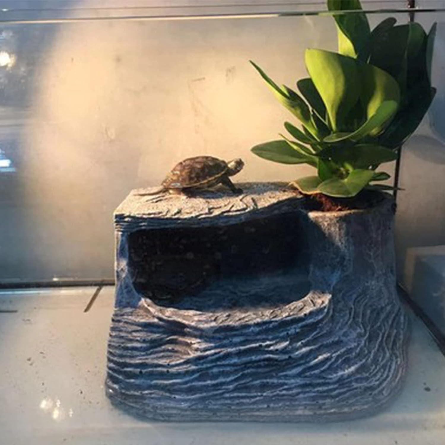 Plataforma de Sol para Tortugas Tfwadmx - Resina Natural 21x16.5cm