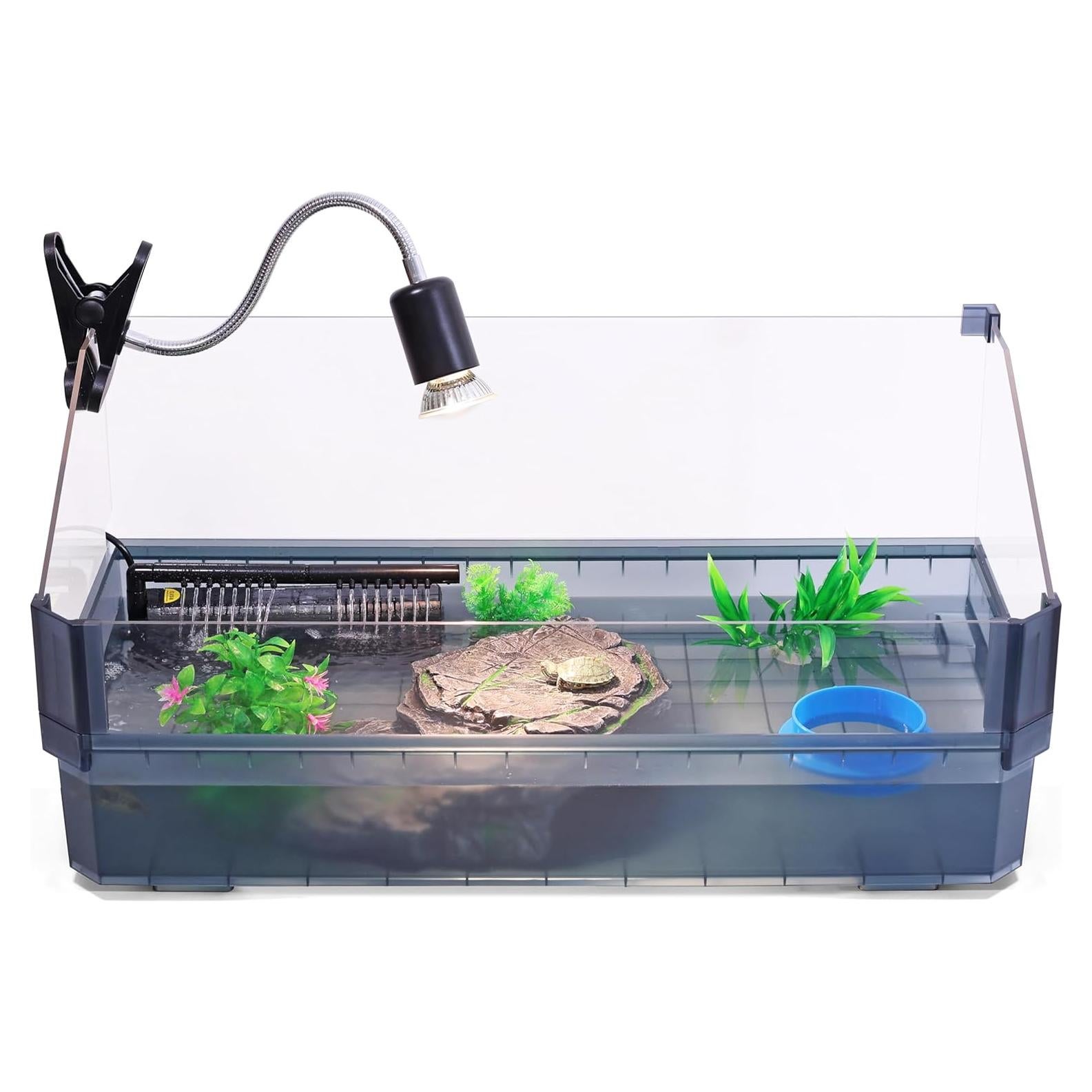 Kit Acuario Grande HYPESIDE para Tortugas - Completo 60x30x28cm