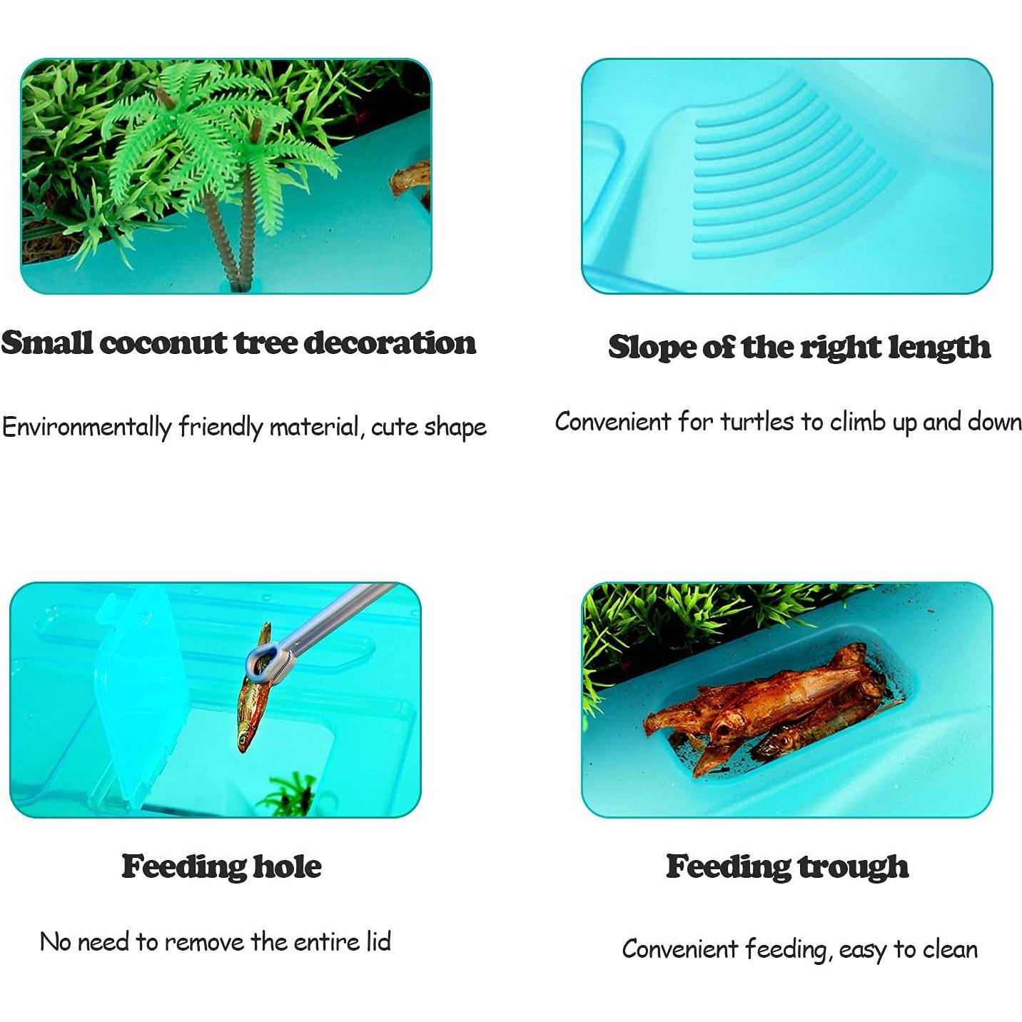 Acuario para Tortugas Kathson Mediano 42.9x30x16 cm Seguro