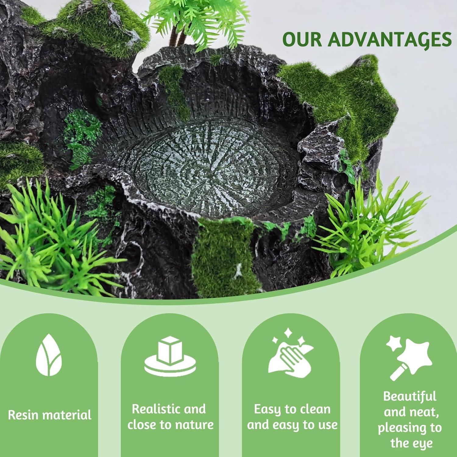 Plato de Agua y Comida para Reptiles PINVNBY 17.95x15.95cm