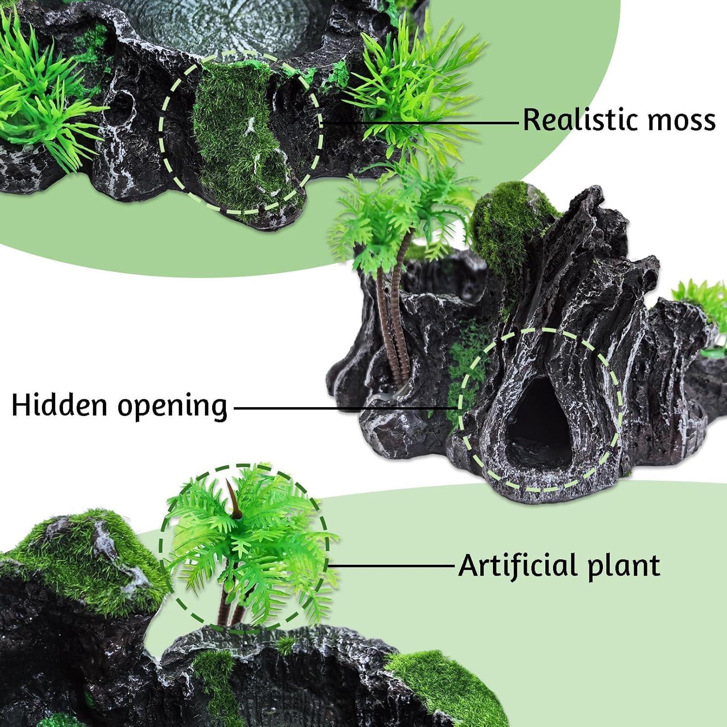 Plato de Agua y Comida para Reptiles PINVNBY 17.95x15.95cm