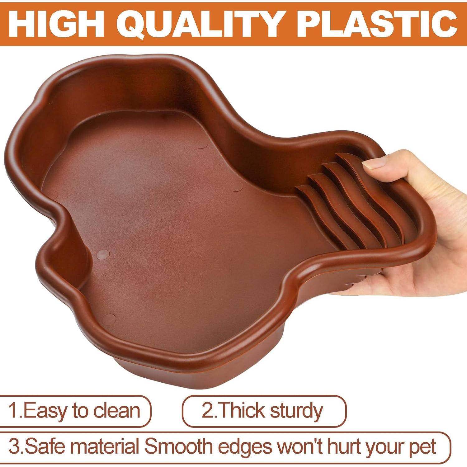 Juego de Tazones de Agua para Tortugas ZENFUN - 4 Piezas