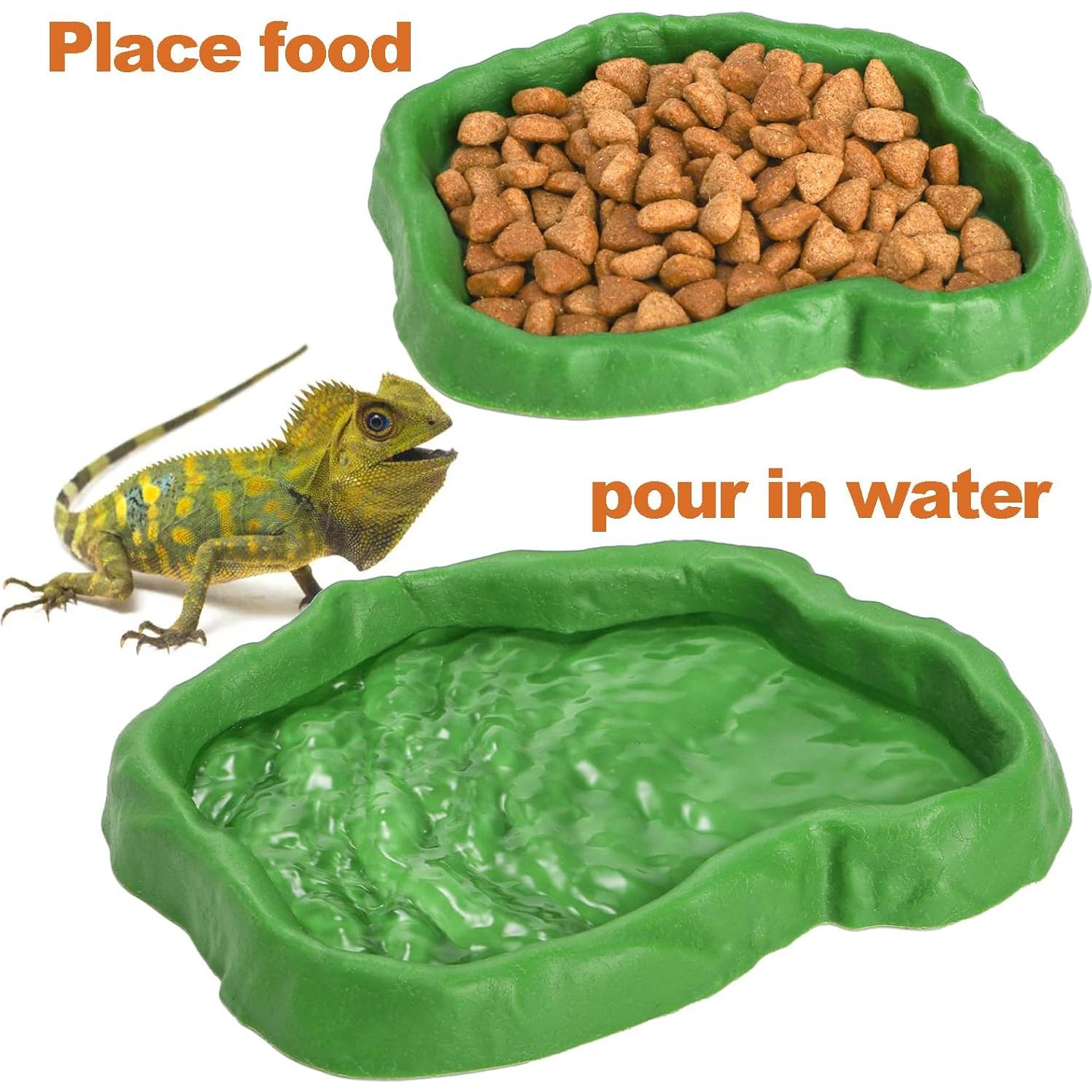 Juego de Tazones de Agua para Tortugas ZENFUN - 4 Piezas