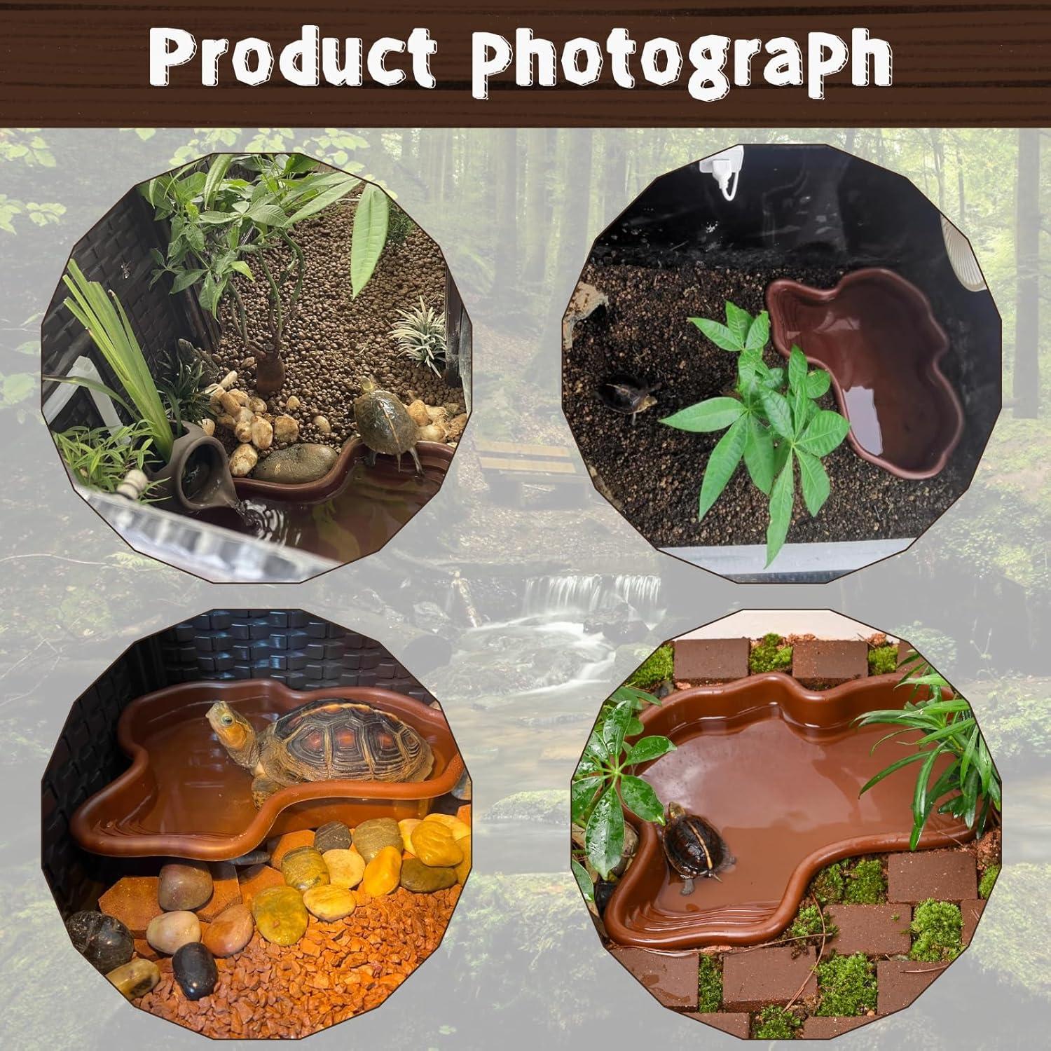 Juego de Tazones de Agua para Tortugas ZENFUN - 4 Piezas