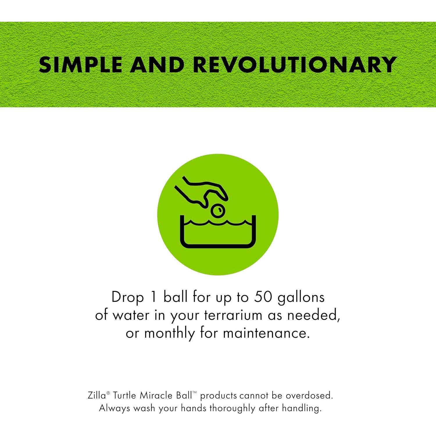 Bola Milagrosa Zilla para Tortugas - Eliminador de Olores y Lodo 189L