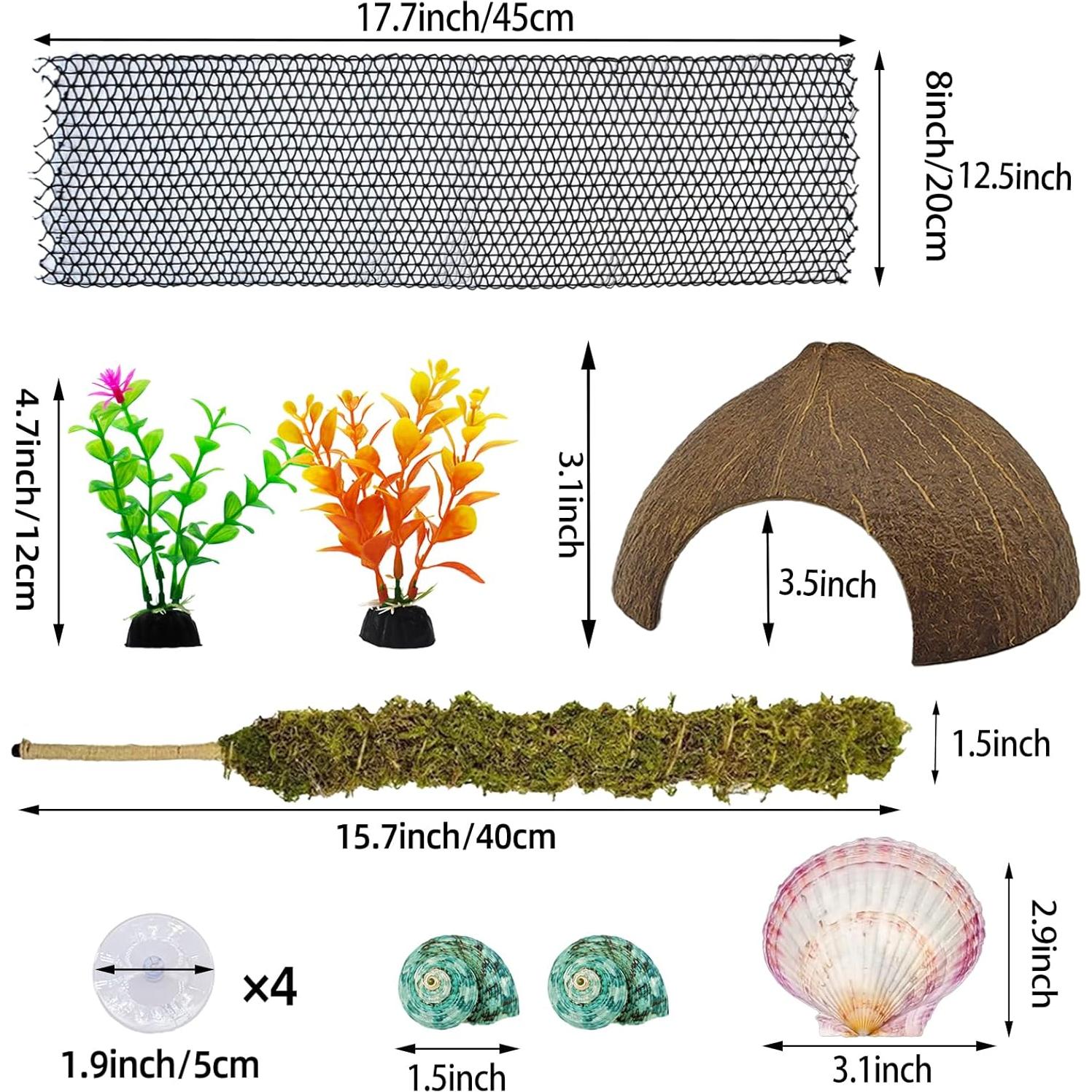 Accesorios para Cangrejo Ermitaño Hamiledyi 8PCS - Juguetes de Escalada y Escondite