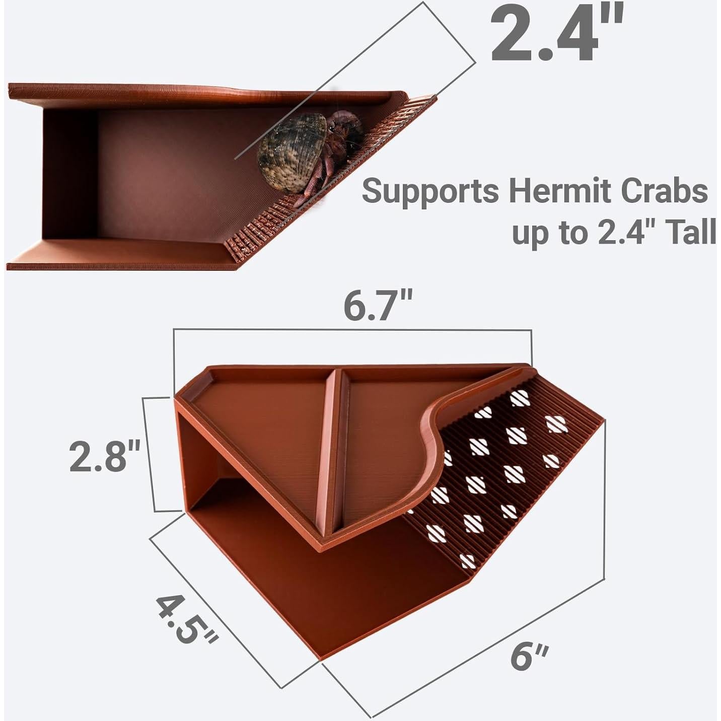 Hábito de Cueva para Cangrejo Ermitaño HERPDEN 15.2x7.1x12.7cm