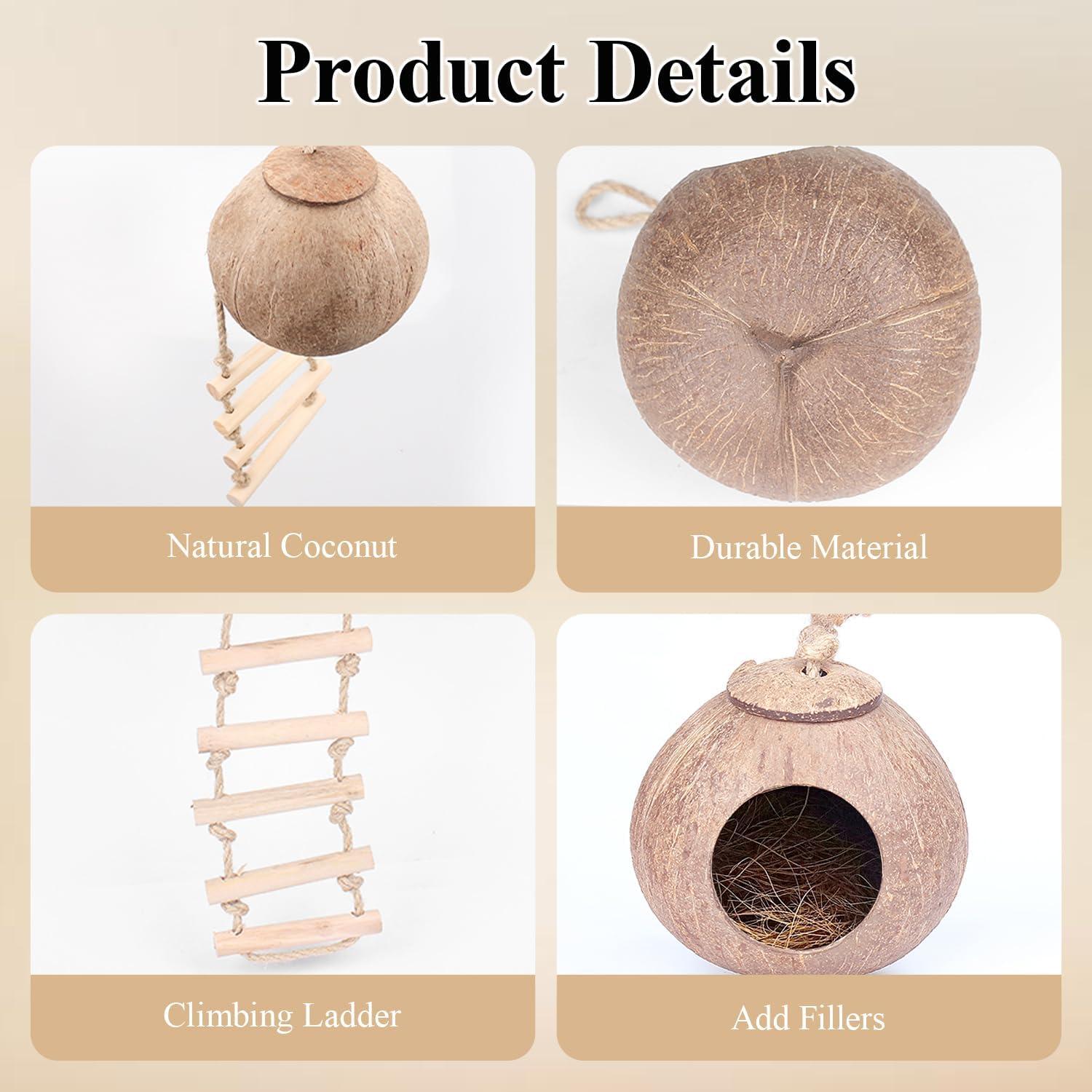 Accesorios para Reptiles HERCOCCI - Cabaña de Coco 37.8 cm