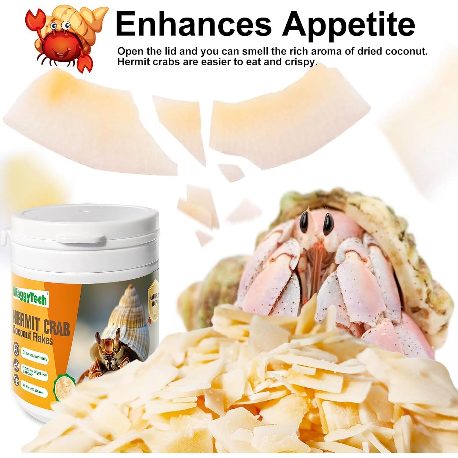 Comida para Cangrejo Ermitaño WaggyTech - Galletas de Coco 60g
