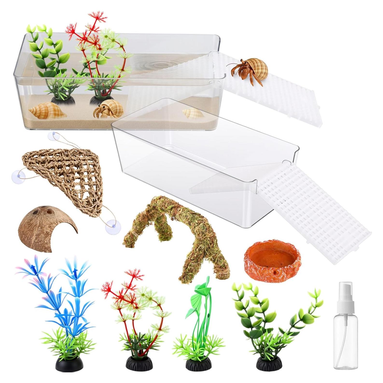 Kit de Acuario para Cangrejos Ermitaños Kathfly 13 Piezas