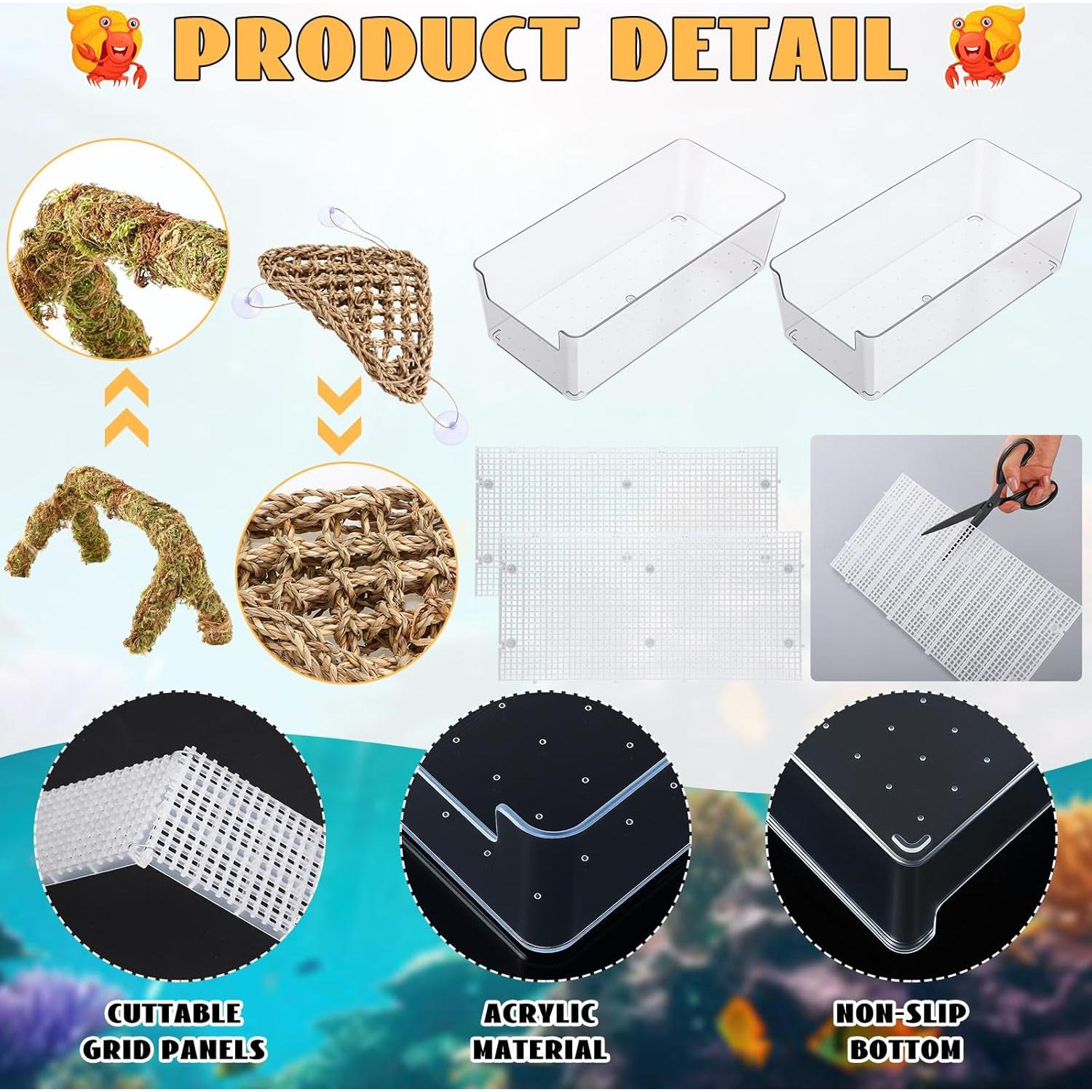 Kit de Acuario para Cangrejos Ermitaños Kathfly 13 Piezas