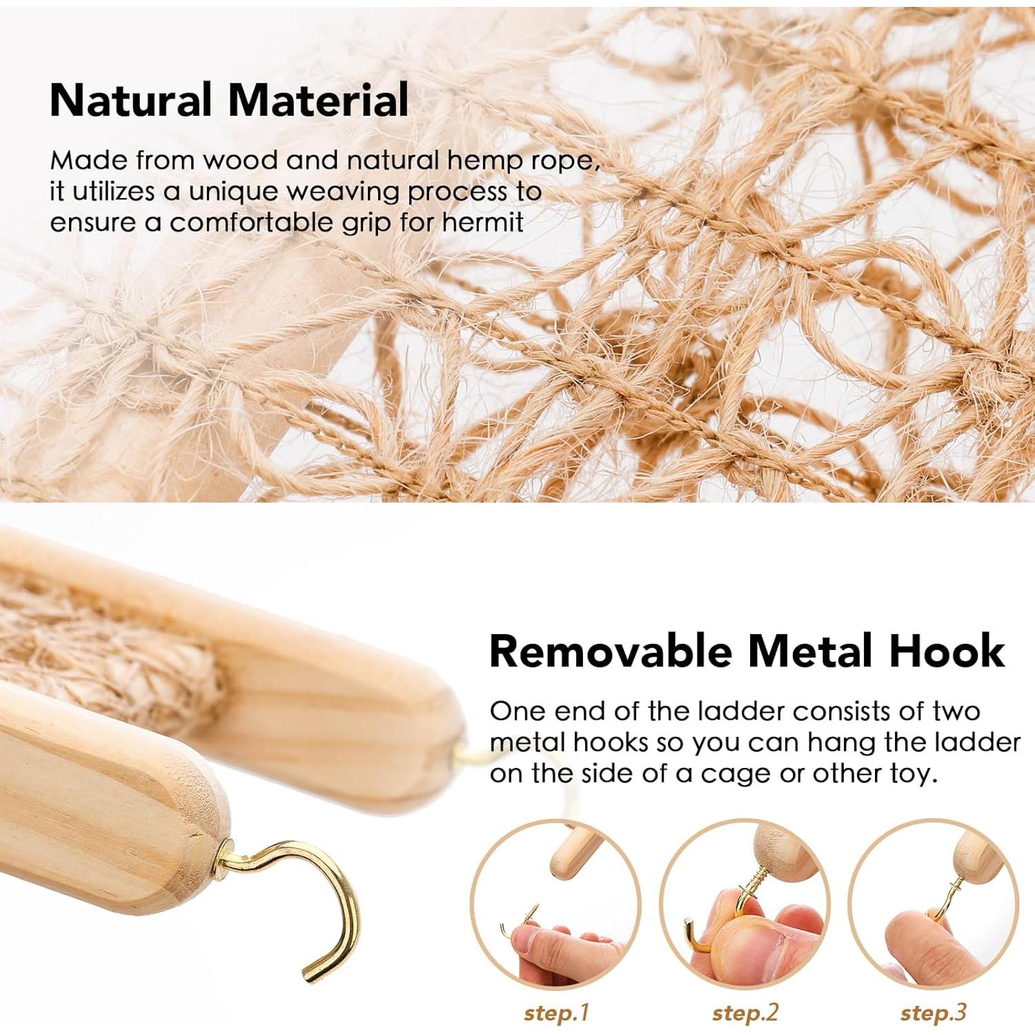 Juguetes para Cangrejos Ermitaños CHALEEMANG - Hamaca y Puente