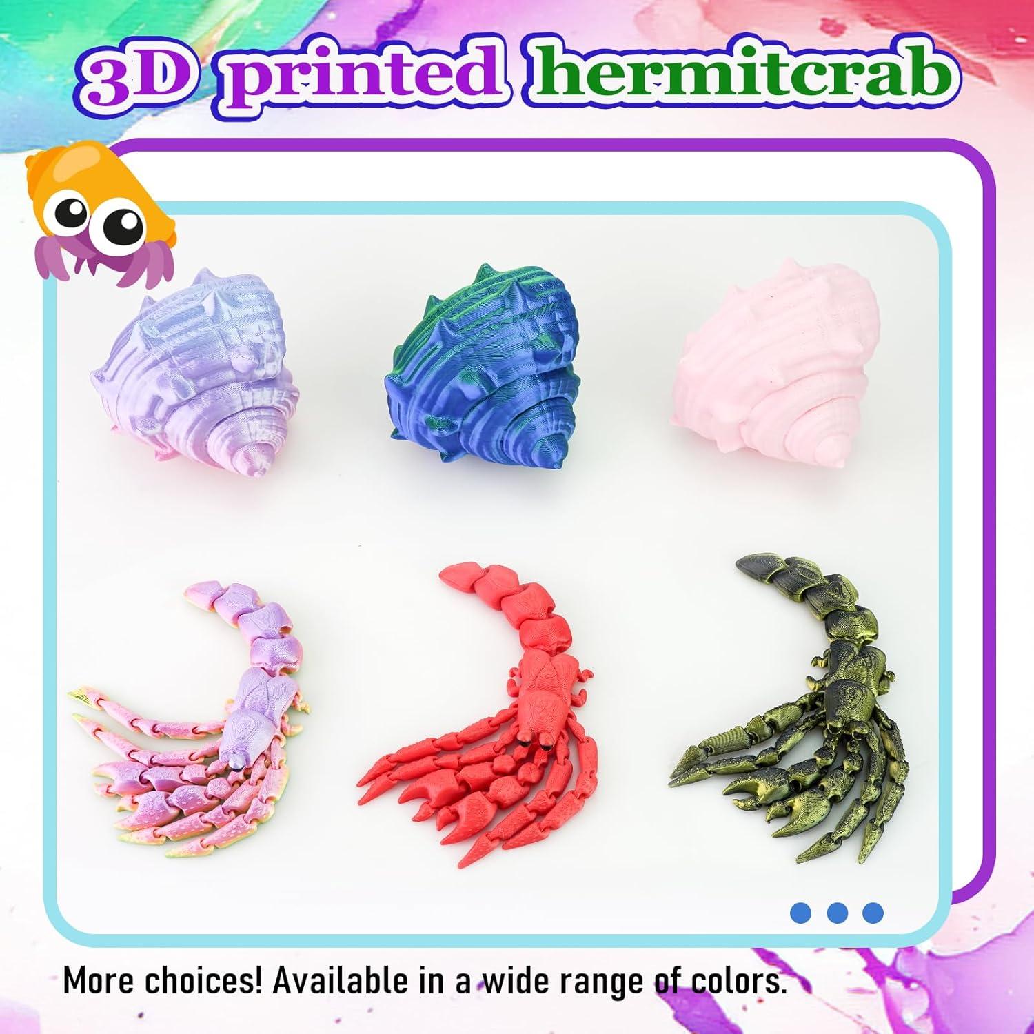 Cangrejo Ermitaño Impreso en 3D TiTiC Arcoíris Juguete Antiestrés