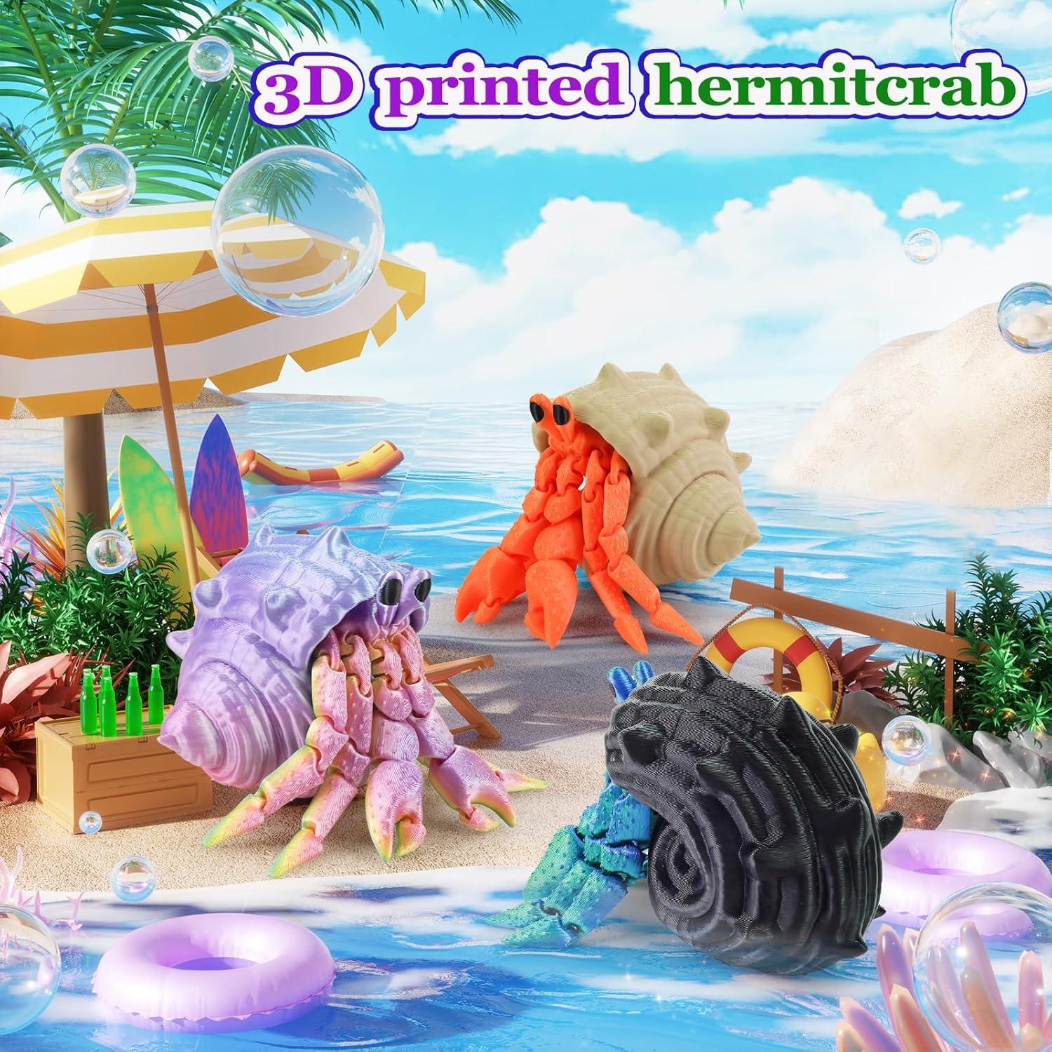 Cangrejo Ermitaño Impreso en 3D TiTiC Arcoíris Juguete Antiestrés