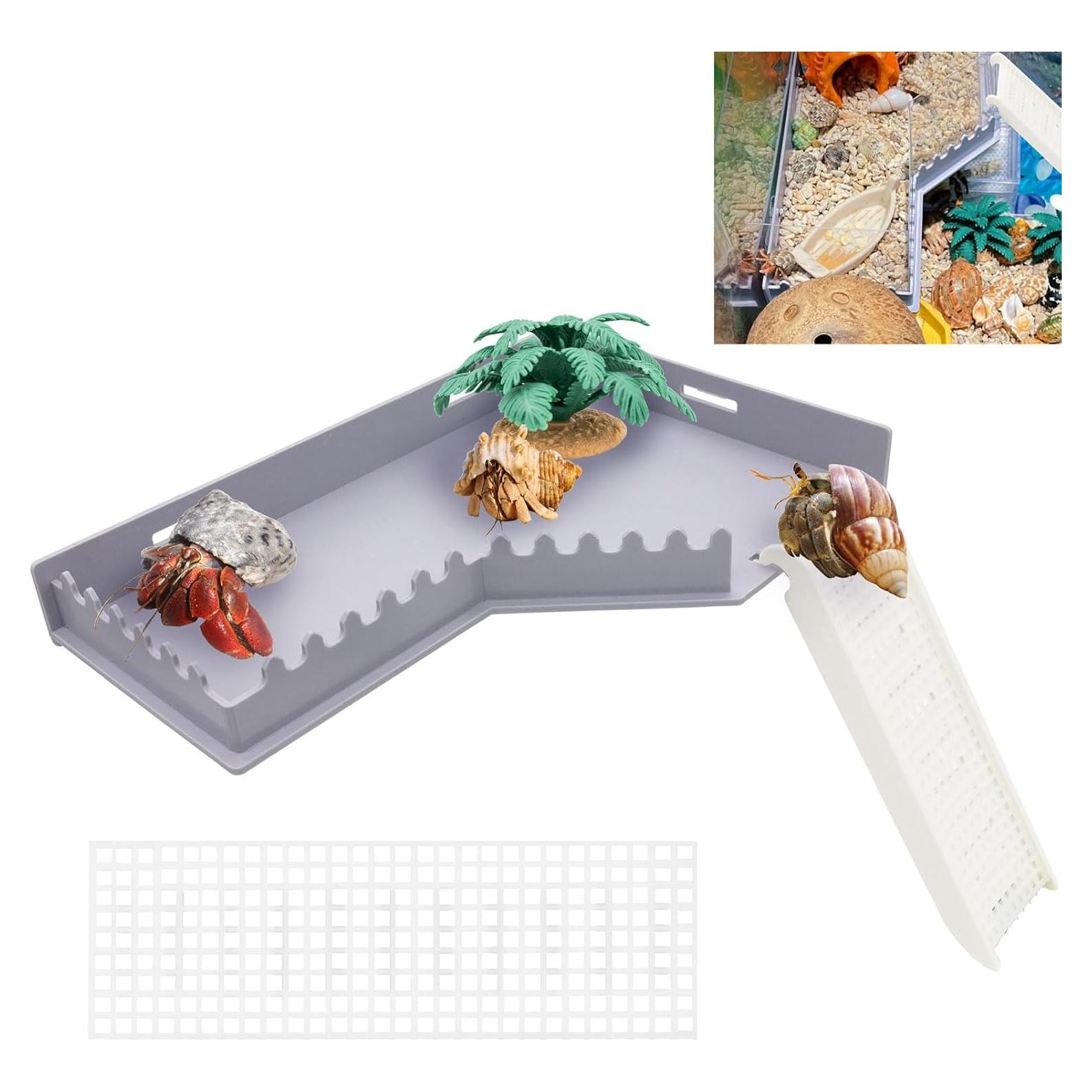 Plataforma en L para Cangrejos Ermitaños Niuohoy con Escalera