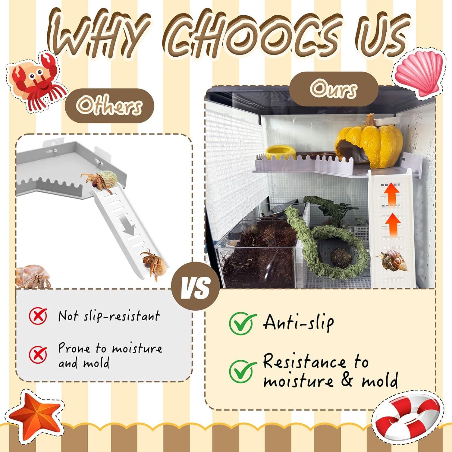 Plataforma en L para Cangrejos Ermitaños Niuohoy con Escalera