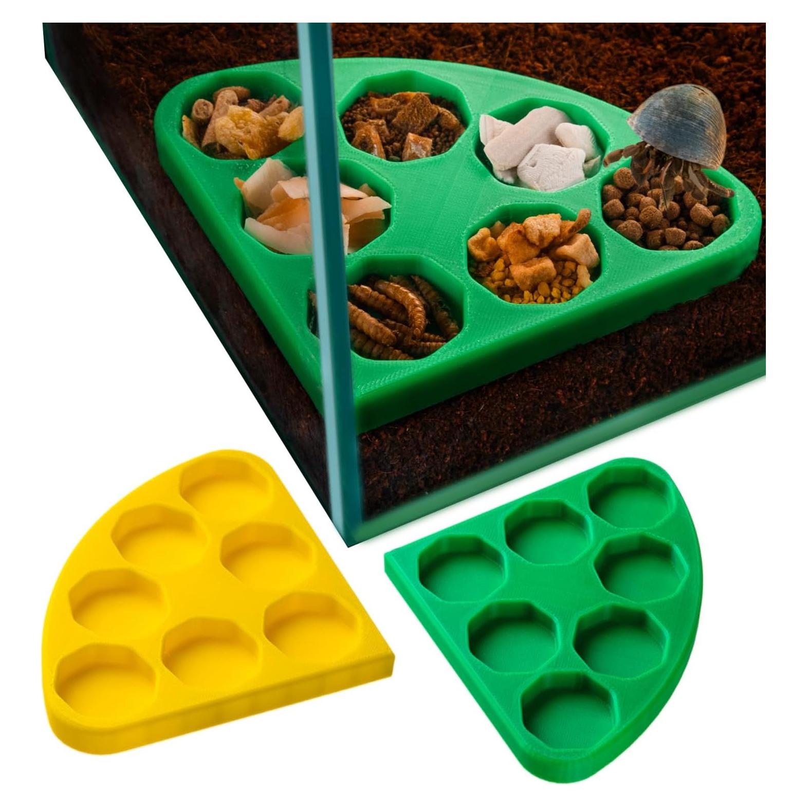 Juego de 2 Tazones de Comida para Cangrejos Ermitaños HERPDEN