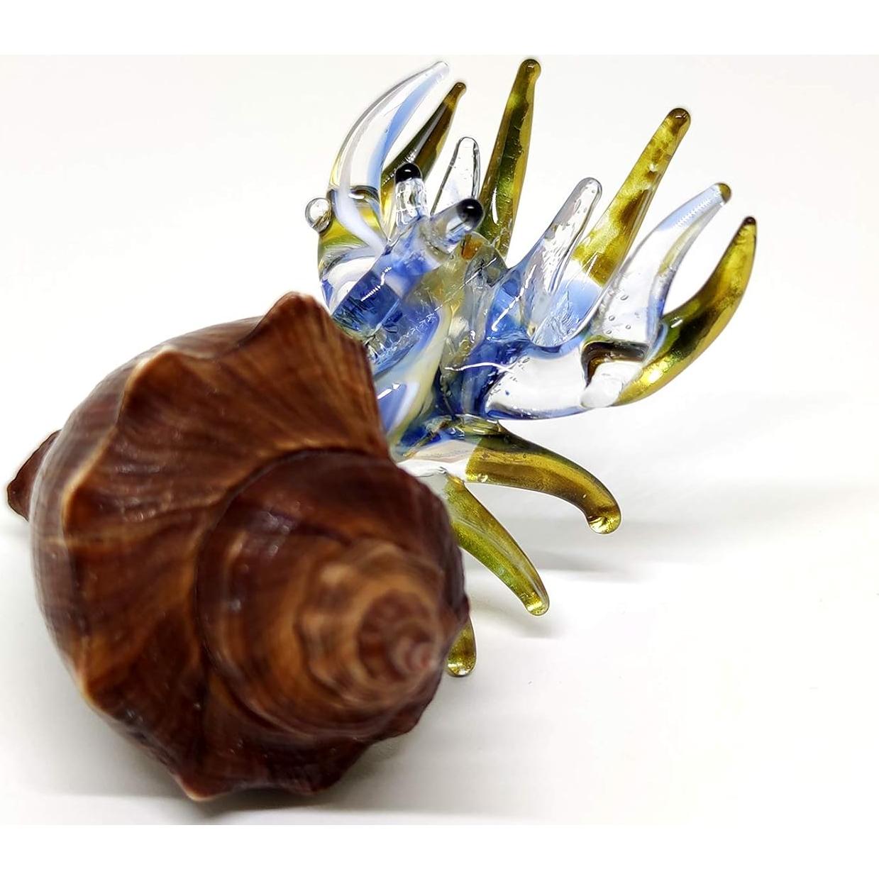 Figurita Cangrejo Ermitaño de Vidrio Soplado Sansukjai