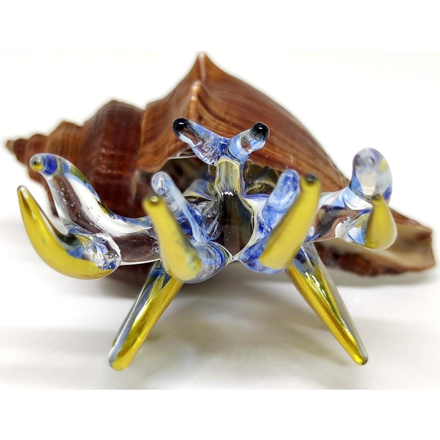 Figurita Cangrejo Ermitaño de Vidrio Soplado Sansukjai