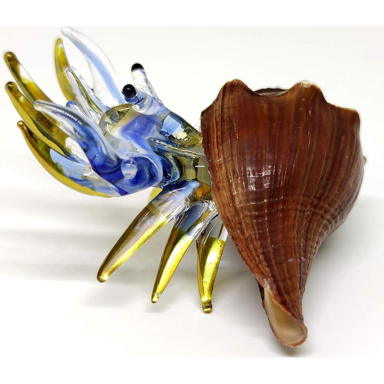 Figurita Cangrejo Ermitaño de Vidrio Soplado Sansukjai