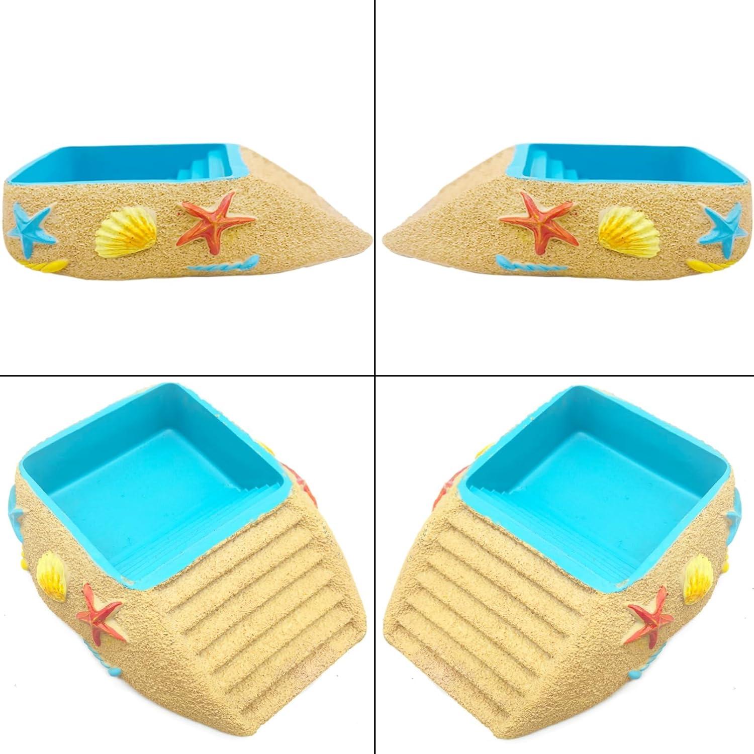 Tazón de Agua para Cangrejo Ermitaño Gxsdj 16x8cm Resina